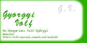 gyorgyi volf business card